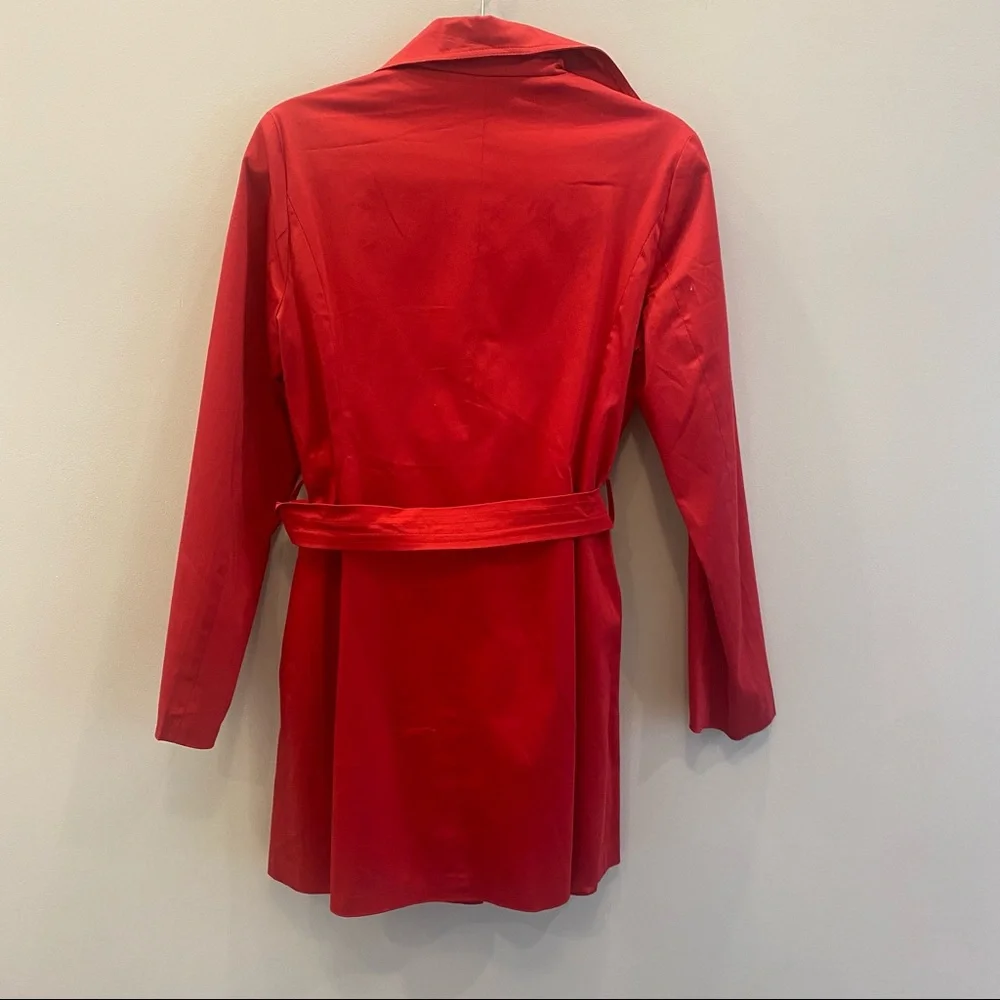 Max Mara Red Trench Coat size small - Picture 4 of 12